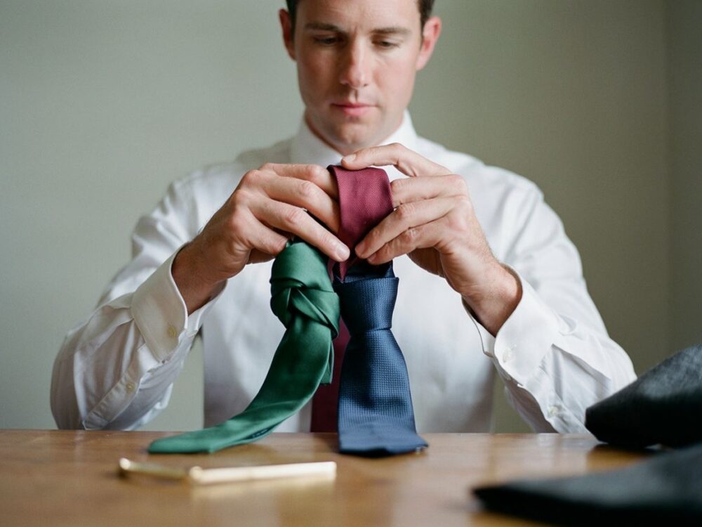 węzeł half windsor elegancki